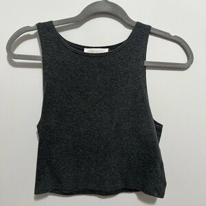 Black/Dark Gray Crop Top